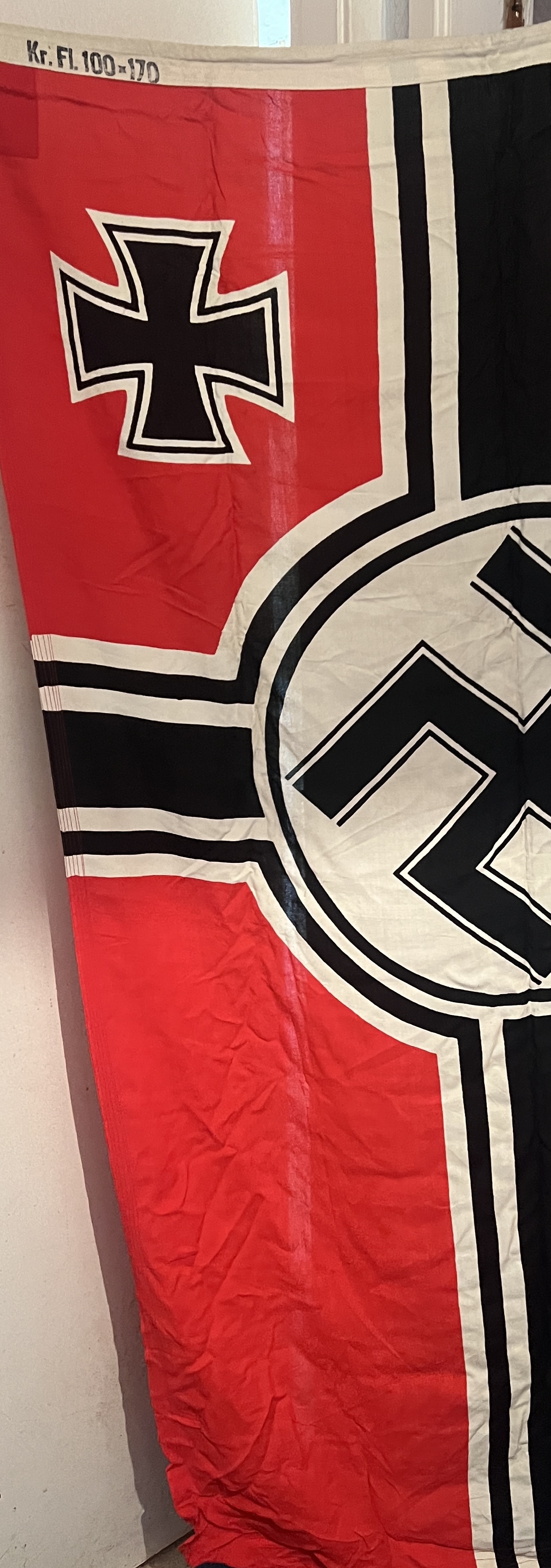 Nazi battle flag, Iron Cross and swastika