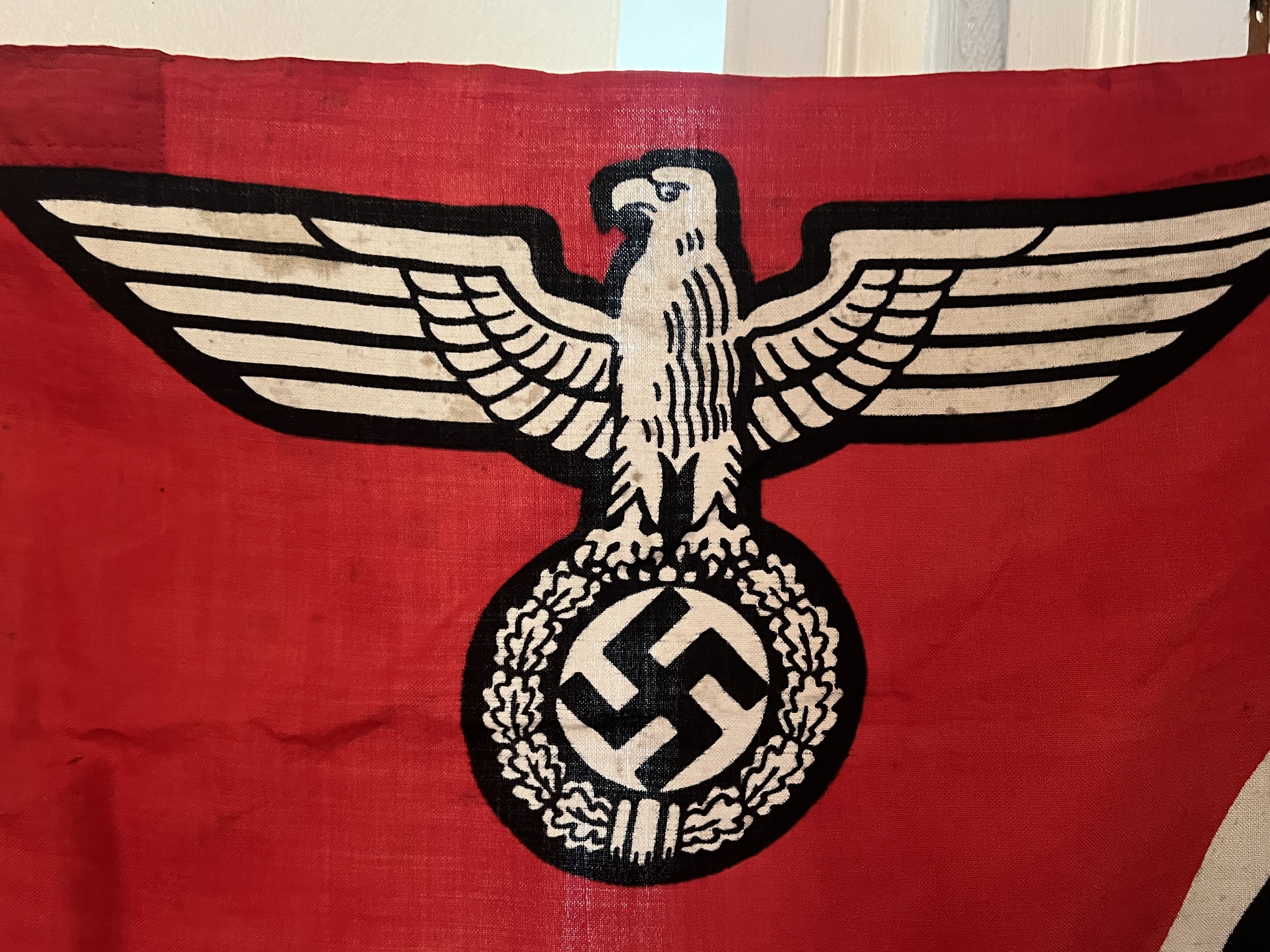 Close of eagle on Third Reich Service flag